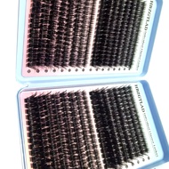 HBZGTLAD 32rows Fluffy Thick Eyelash Clusters  Wispy Individual Lashes 30D-100D Mix Eyelash Extensio