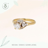 [Kedai Emas Gemilang] 200873 {YS} Solitaire Diamond Gold Ring (13)(2.54G) [585 Gold]