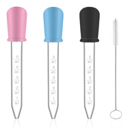 3 Pieces Liquid Dropper, Dropper, Dropper, 5ml Scale Transfer Dropper, Comes with 1 Brush