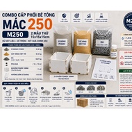 M250 Concrete Mixing Level Combo – Viet Tri Yellow Sand, PCB40 Cement, 1x2/2x2/3x4 Stone with 2 Mold