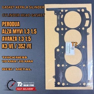 T2 TRD RACING MYVI 1.3 1.5 YRV ALZA AVANZA CYLINDER HEAD GASKET 1.0MM OR 1.5MM METAL K3-VE 3SZ-FE GA