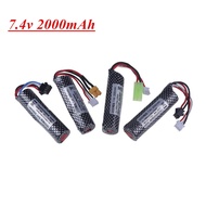 18350 2s 7.4V 2000mAh Li-ion Battery for Electric airsoft Water Toys Gun/Automatic Splatter Ball Rif
