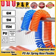 PU Air Spring Hose Flexible Air Hose Spring Pipe Air Tube Compressor Hose Angin Tools Mechanic Tools