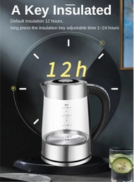 1.8L Blue Led Light Electric Glass Kettle 1800W Tea Coffee Kettle