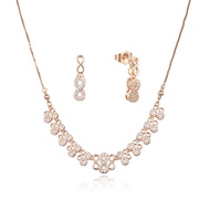 HYL JEWELRY 5pcs Kalung Titanium Set Anak Titanium Anti Karat Asli Perak Set Anting-Anting Berlapis 