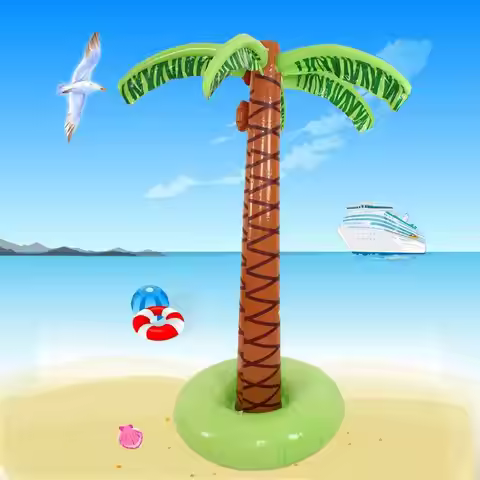 Large Indoor And Outdoor Hawaiian Simulation For Coconut Tree Inflatable Fake Green Plant Hotel Livi