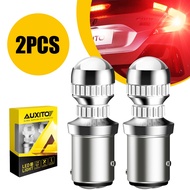 AUXITO 2PCS 1156 Ba15S P21W Led Bulbs 4014 With Projector Lens  For Car Tail Lights Signal light Whi