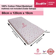 Baby Cotton Fitted Bedsheet (60cm x 120cm x 10cm)(Cadar Bayi)