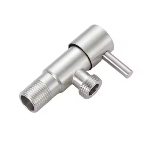 1PC SUS304 Stainless Steel Brush Finished Triangle Water Heater Toilet Basin Dish Hot /Cold Angle Va