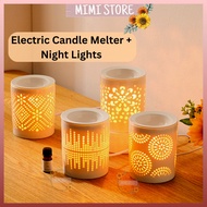 Pos 24jam Electric Wax Burner Essential Oil Candle Holder Wax Melt Burn Aroma Burner Ceramic