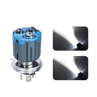 Motorcycle LED Headlight Bulbs H4 H6 BA20D With 3 Lens Dual Color Hi/Lo Beam Lamp Super Bright ATV E