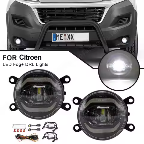 2x LED Fog Lamp Assembly DRL Daytime Running Lights For Citroen C-CROSSER C3 C4 C5 C6 Xsara Picasso 