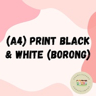 (BORONG ) SERVICE print black &amp; white A