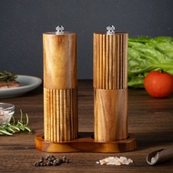 Acacia Wood Manual Pepper Grinder Striped Acacia Wood Solid Wood Pepper Grinding Sea Salt Grinding B