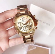 Original Michael Kors Bradshaw Chronograph Champagne Dial Ladies Watch MK5798 With 1 Year Warranty F