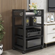 New Multi-Layer Shelf Amplifier Rack Steel Wood Sound Tripod Floor