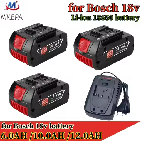 For BOSCH18V 6AH 10Ah LITHIUM-ION BATTERY GBA 18V 10Ah 18V Professional GBA GSR GSB BAT618 BAT609 w/