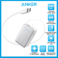 Anker Nano Powerbank 10000mAh 45W Power Bank Portable Charger with Built-in Retractable USB-C Cable