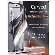 2pcs Curved Tempered Glass Screen Protector For Oppo Reno 10 5G Reno 11 5G Reno 11F Reno 8T 5G Reno 