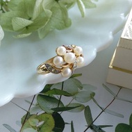 【西洋古董飾品】AVON 珠鑽 氣質 戒指