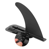 Surfing Fin Detachable with Base Surfboard Tail Rudder Set for Long Board Surfboard Paddleboard Blac