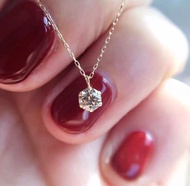 *附證書*日本製18K10分/20分/30分 鑽石項鍊頸鍊 六爪 八心八箭