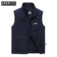 jeep spirit 1941 estd Summer Vest Men Casual Men Vest Plus Waistcoat Male Outerwear Quick Dry Breath