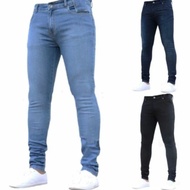 Lelaki Denim super stretchable Slim fit  Skinny jeans kain 95% Cotton 5% Spandex Denim fabric slim f