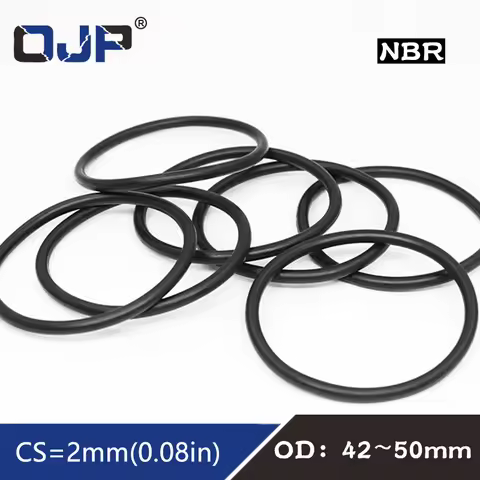 20PC/lot Rubber Ring Black NBR Sealing O Ring OD42/43/45/46/47/48/49/50*2mm O-Ring Seal Gaskets Nitr