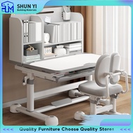 SHUNYI Children Study Table Desk And Chair Set Ergonomic Chair Adjustable Learning Table Home Study 