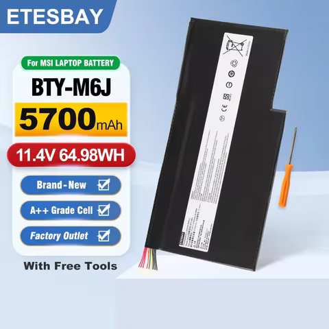 ETESBAY BTY-M6J For MSI GS63VR GS73VR 6RF-001US BP-16K1-31 9N793J200 Tablet PC MS-17B1 MS-16K2 64.98
