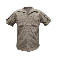 Kemeja Tactical/Pdh/511 HitamKremHijau Putih Ripstop Kotak Lengan Pendek