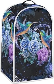 Biyejit Rose Hummingbird Blender Dust Cover, Stand Mixer or Coffee Maker Appliance Cover with Handle, Polyester Dust Proof Stain Resistant Blender Cover for Home Kitchen