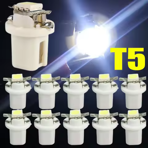 10Pcs T5 B8.5d LED Light Car Dashboard Speed Lights Bulb for Hyundai Solaris I30 IX35 Tucson Accent 