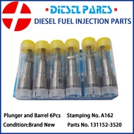 6Pcs Plunger A162 Plunger and Barrel Assembly A162 131152-3520 9443610259 Fuel Pump Plunger for ISUZ