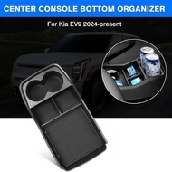 Car Armrest Lower Center Console Organizer Cup Holder Storage Box Wireless Charger Panel Mat For KIA