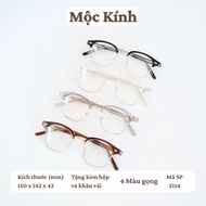 Men's fashion eyeglass frames 2114 4 colors with rounded eyes, high quality plastic Moc Glasses