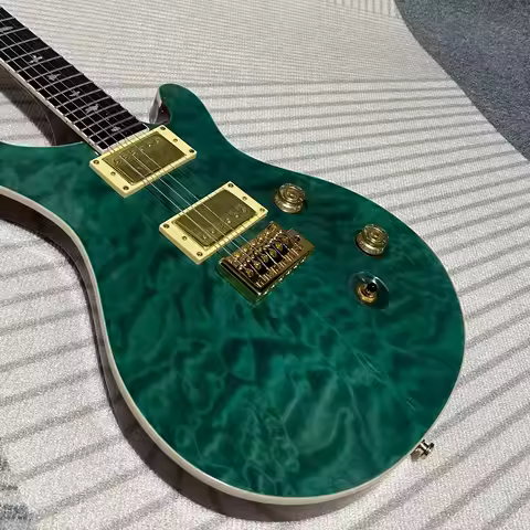 Green PRS Electric Guitar Mahogany Body Golden Hardware Rosewood fingerboard
