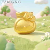 【FX】Gold 999（0.9g）24K Lucky Bag Cat Jewelry Cartoon Charm Bow KT Cat Bracelet Jewelry Gift