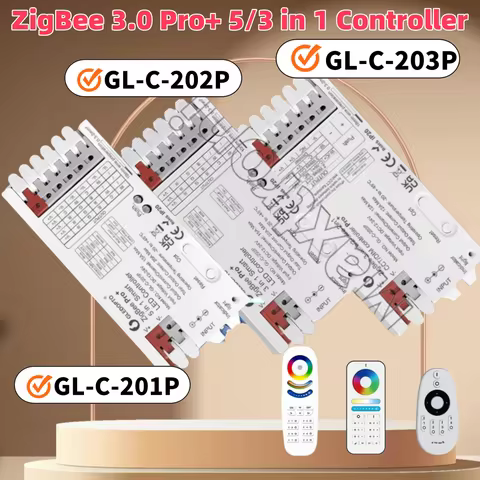ZigBee 3.0 Pro+ 5/3 in 1 Controller 20A Max Tuya Smart APP Voice Control RGBCCT/RGBW/RGB LED Strips 