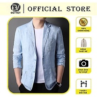 Áo blazer nam dài tay chất linen cao cấp loại 1, áo khoác nam trung niên lịch lãm sang trọng