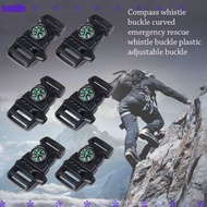 WATTLE 5pcs Side Release Buckle, 14mm Black Compass Buckle,  550 Paracord Bracelet Outdoor Tool