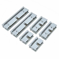 50Sets 2.54 mm IDC Socket Female 10 14 16 20 26 30 34 40 50 60 64Pin Flat Cable Connector for Box He