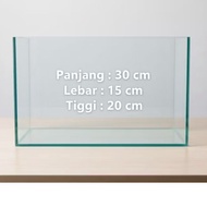 Glass aquarium size 30x15x20