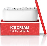 BALCI - Ice Cream Container - 2 Quart - Perfect Reusable Freezer Storage for Homemade Ice Cream Tubs