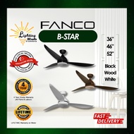 (SG CHEAPEST INSTALLATION) Fanco B-star DC Motor ceiling fan tri-tone LED light / 4 years warranty