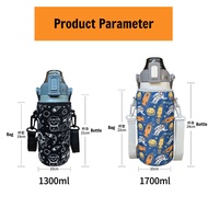 800ML-2000ML Thermos Cup Holder Portable Cup Bag Portable Cross-body Strap Water Bottle Protective C