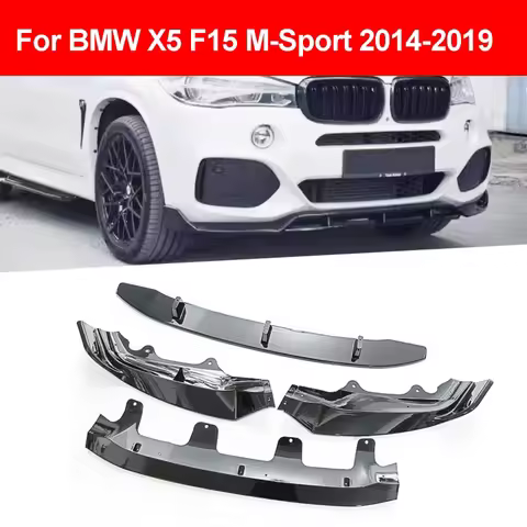 For BMW X5 F15 M-Sport M50d sDrive25d 2014-2018 Front Bumper Splitter Lip Diffuser Spoiler Protector