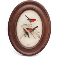 YONGYAN Oval Wooden 5x7 Inch Picture Frame Vintage Photo Frame for Wall Hanging or Tabletop Home Dec