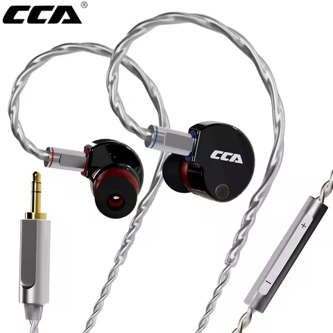 CCA Phoenix HiFi Earphones Dynamic Drive LCP Diaphragm Earphones Noise Cancelling Replaceable 2PIN C